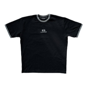 SUPPORTSERIES Line Half T-shirts BLACK